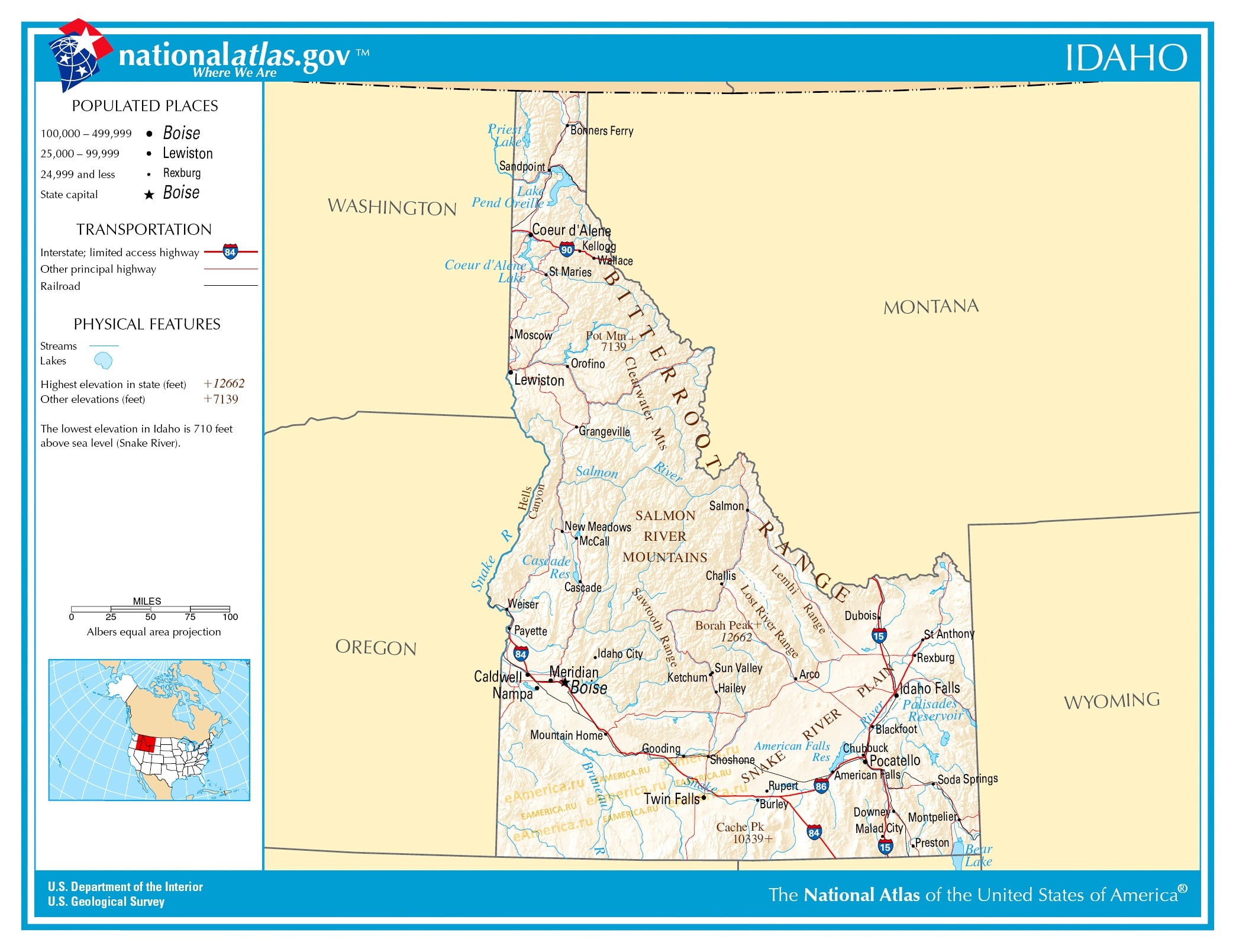 Telephone codes of Idaho State USA